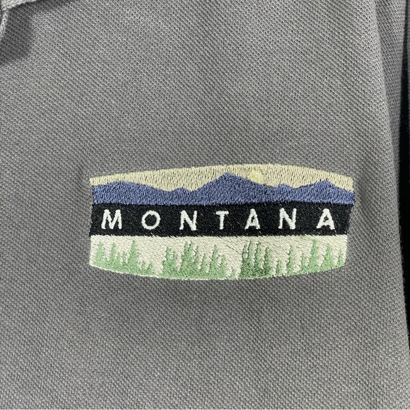 Cotton Deluxe. Long sleeve polo. Montana Embroidered logo. Size 2X. - Picture 2 of 6
